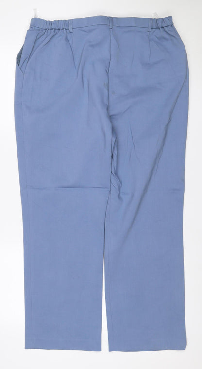 Cotswold Collections Women Blue Size 18 Wide-Leg Lined Trousers