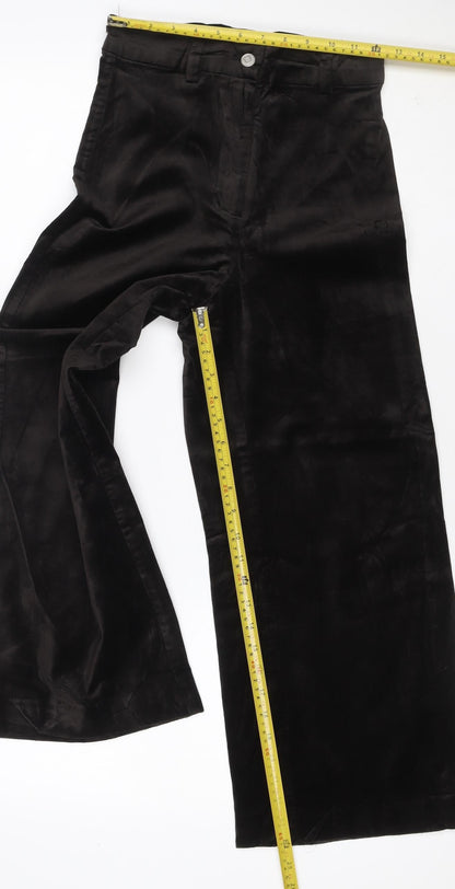 Weekday Women Black UK 8 Wide-Leg Stretch Cotton Blend Jeans