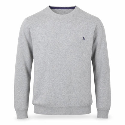 Jack Wills Men's Grey S Cotton Cashmere Crew Neck Logo Jumper