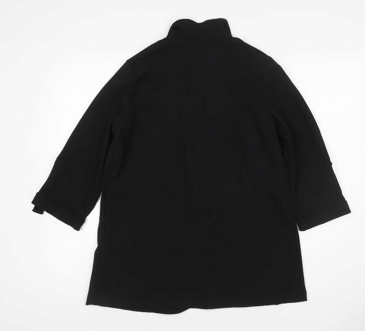 New Look Women’s Black Petite UK 10 Open Front 3/4 Sleeve Blazer