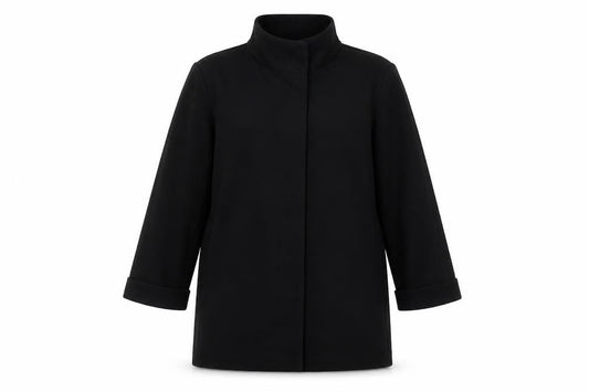 New Look Women’s Black Petite UK 10 Open Front 3/4 Sleeve Blazer