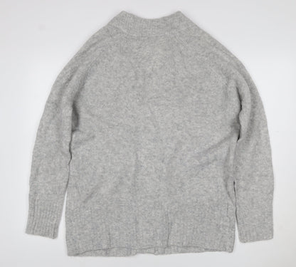 Next Women’s Grey S Button V-Neck Pocket Knit Cardigan