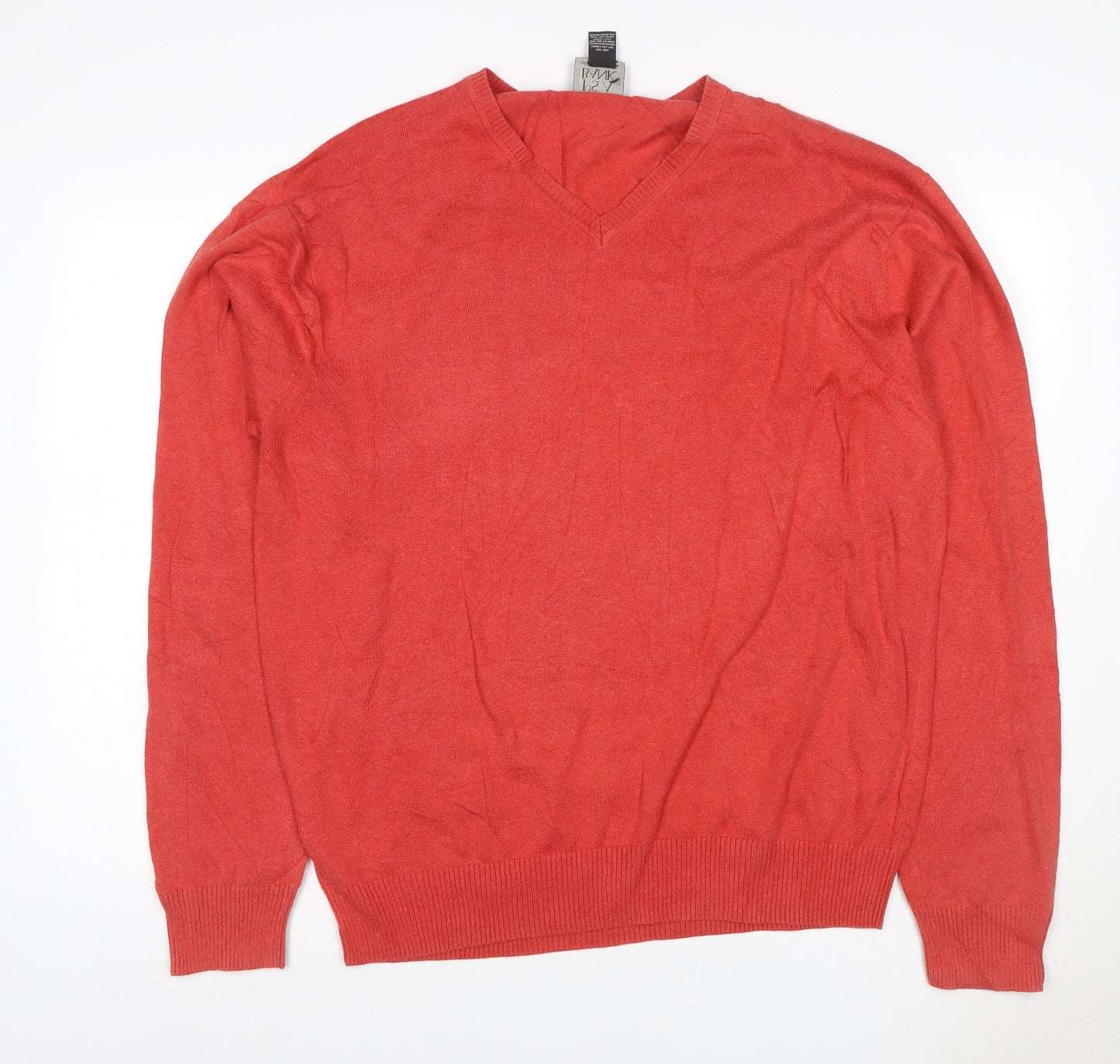 Jos. A. Bank Men’s Red L Pima Cotton V-Neck Pullover Jumper