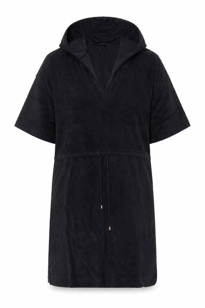 Front view of JD Williams Women’s Black S Hooded Long Sleeve Shift Dress