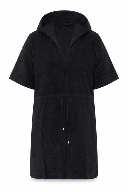 Front view of JD Williams Women’s Black S Hooded Long Sleeve Shift Dress