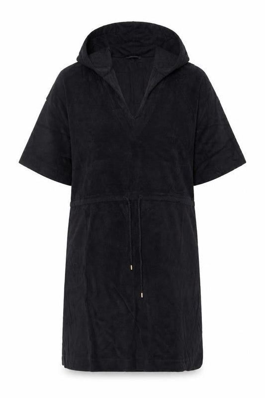 Front view of JD Williams Women’s Black S Hooded Long Sleeve Shift Dress