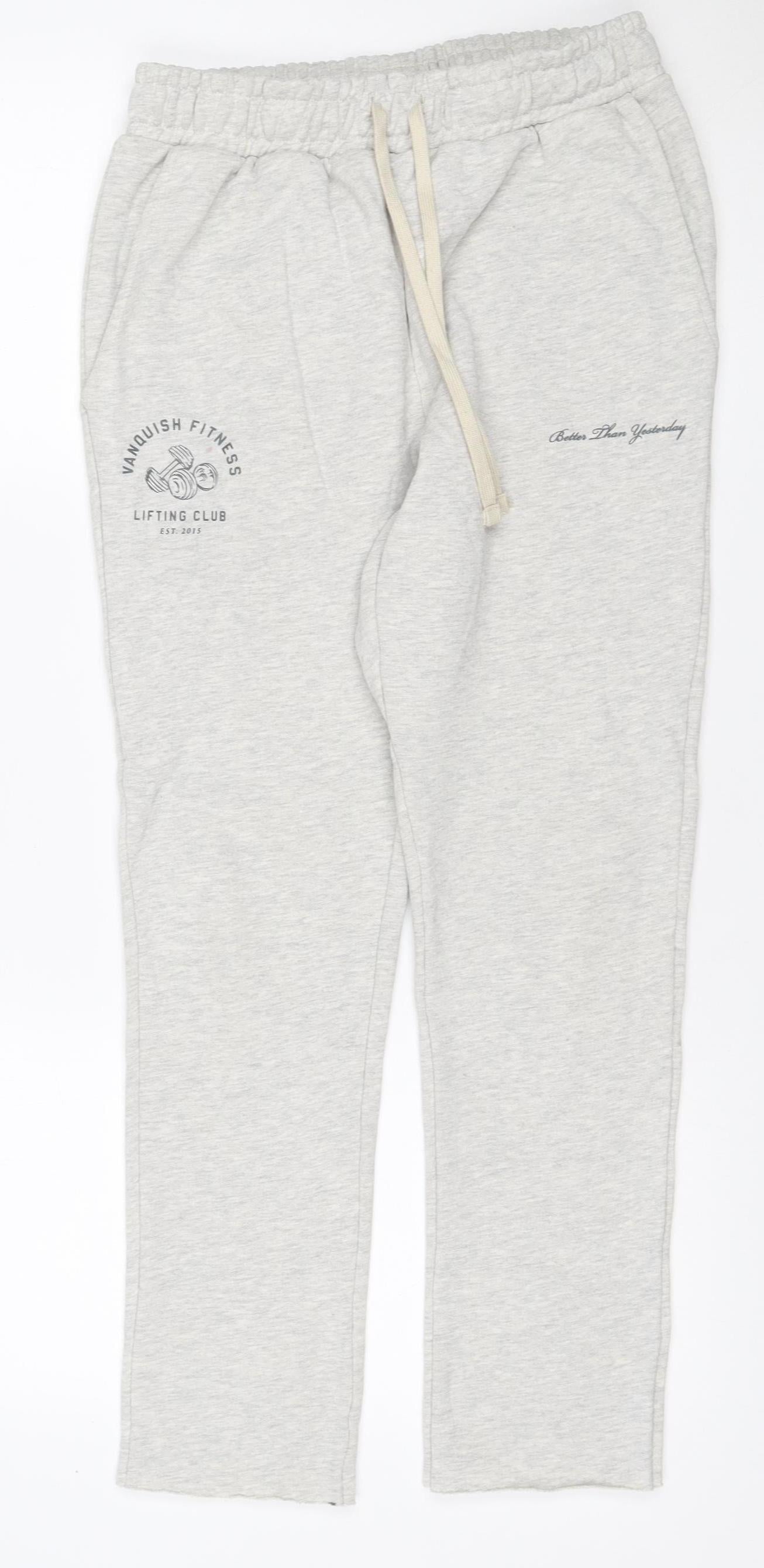 Vanquish Women Grey S Jogger Sweatpants Drawstring Gym Trousers