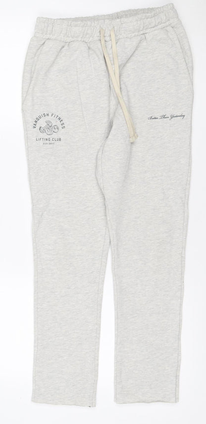 Vanquish Women Grey S Jogger Sweatpants Drawstring Gym Trousers