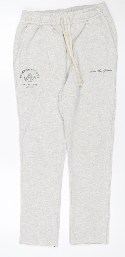 Vanquish Women Grey S Jogger Sweatpants Drawstring Gym Trousers