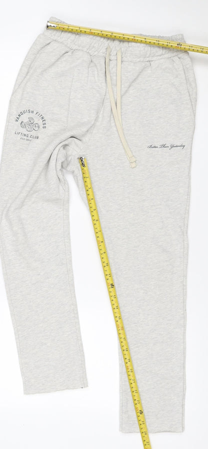 Vanquish Women Grey S Jogger Sweatpants Drawstring Gym Trousers