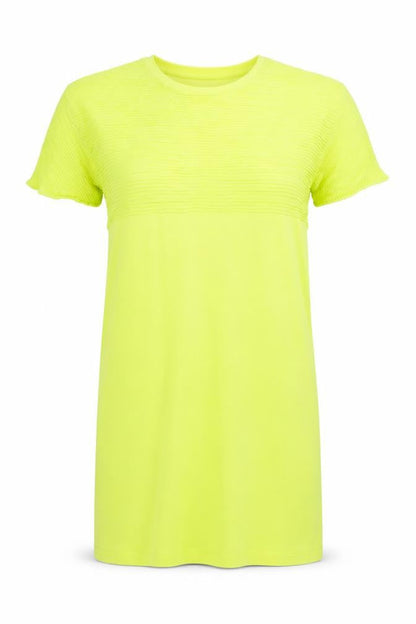 Oliver Bonas Women Yellow Size 8 Rib Knit Jumper Dress