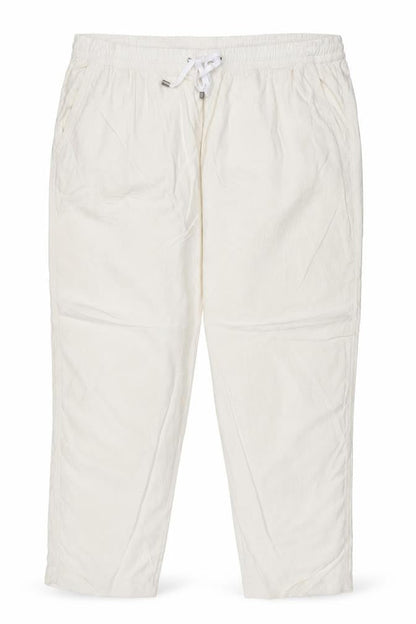 Marks & Spencer Women Ivory Size 22 Regular Cotton Drawstring Joggers