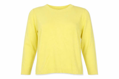Marks and Spencer Women Yellow Size 16 Crew Neck Knit Pullover Jumper