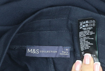 Marks and Spencer Women Blue Size 10 Cargo Drawstring Trousers