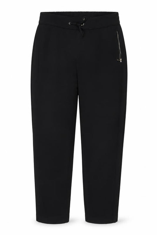 Wallis Women’s Black UK 10 Tapered Jogger Trousers Drawstring Zip Detail