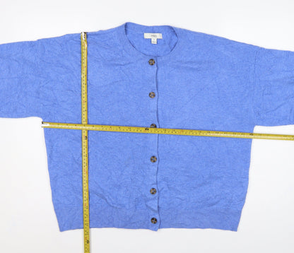 Marks and Spencer Women Blue XL Button Front Knit Cardigan