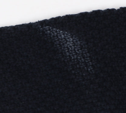 Fletcher Jones Men’s Black 2XL Chunky Knit Cotton Crew Neck Jumper