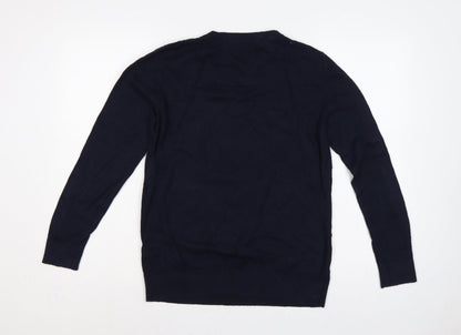 Crew Clothing Company Women's Blue 14 Pullover Sequin Jumper