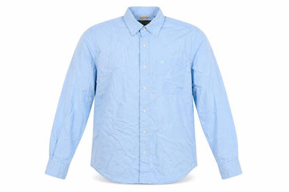 Timberland Men Blue M Cotton Button-Down Long Sleeve Casual Shirt
