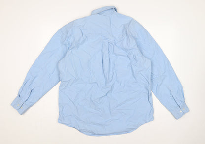 Timberland Men Blue M Cotton Button-Down Long Sleeve Casual Shirt