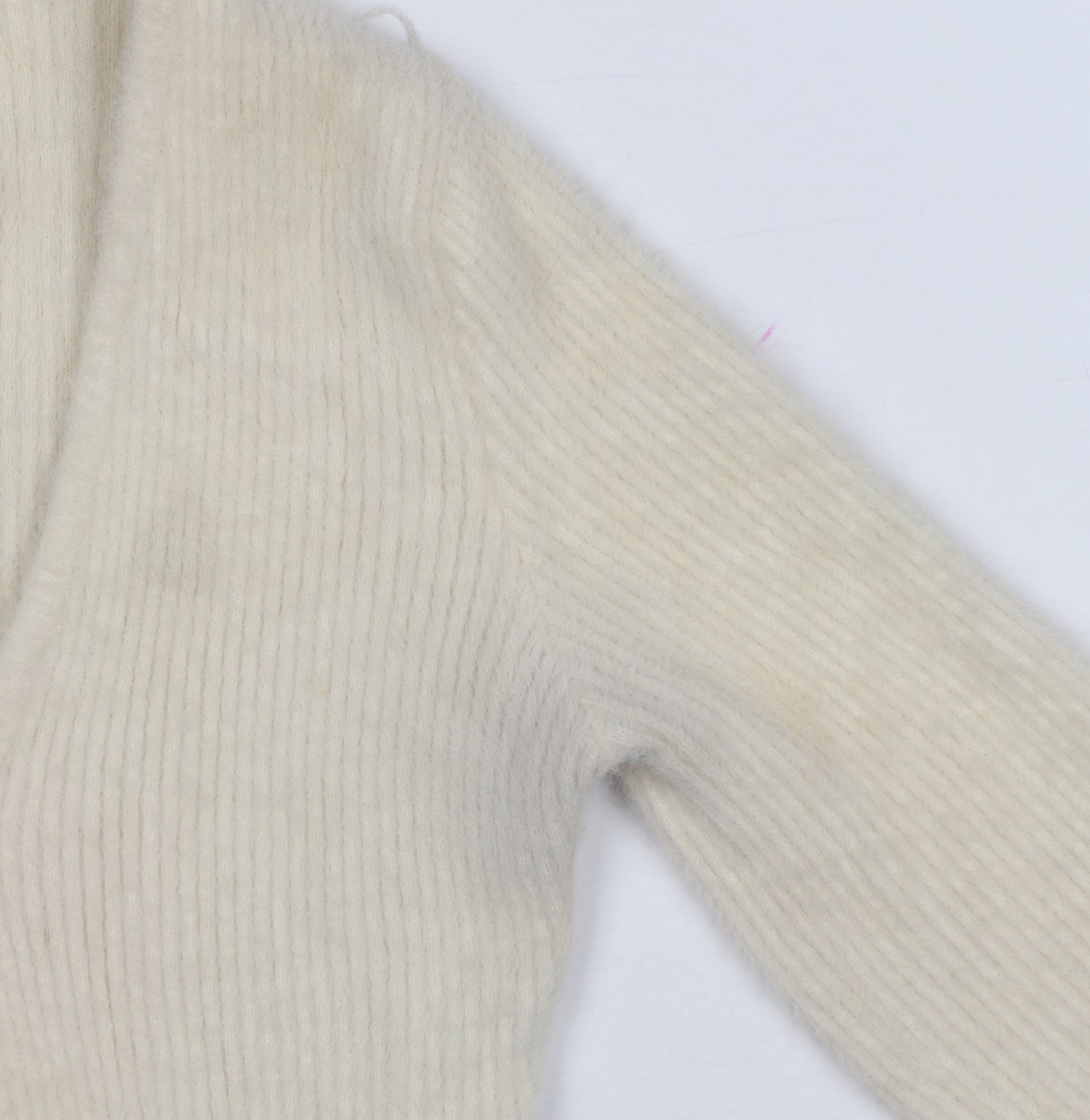 Urban Outfitters Women Ivory S Petite Wrap Tie Knit Cardigan Long Sleeve