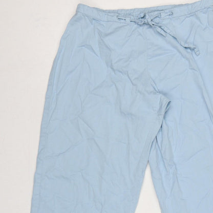 Nike Women Blue UK 14 Capri Activewear Running Trousers Drawstring
