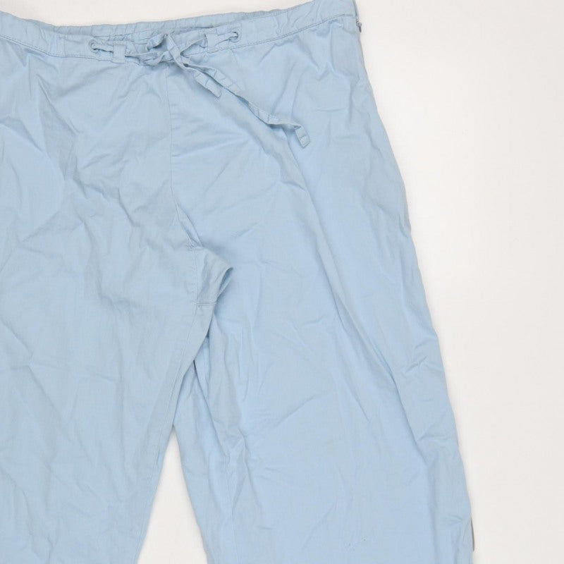 Nike Women Blue UK 14 Capri Activewear Running Trousers Drawstring