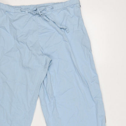Nike Women Blue UK 14 Capri Activewear Running Trousers Drawstring