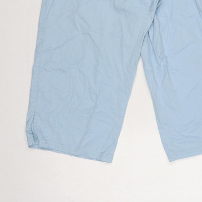 Nike Women Blue UK 14 Capri Activewear Running Trousers Drawstring