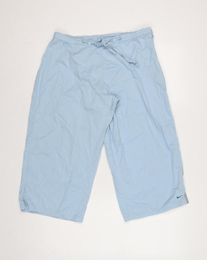 Nike Women Blue UK 14 Capri Activewear Running Trousers Drawstring