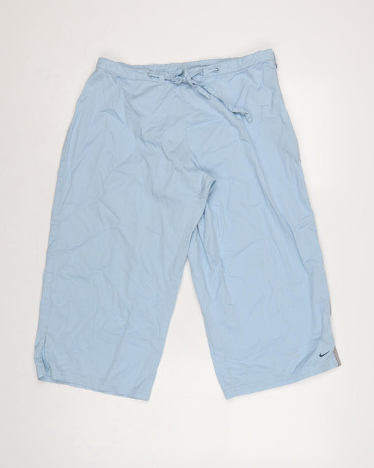 Nike Women Blue UK 14 Capri Activewear Running Trousers Drawstring