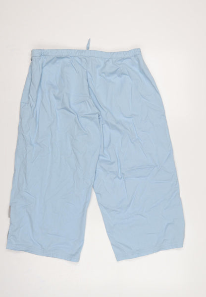 Nike Women Blue UK 14 Capri Activewear Running Trousers Drawstring