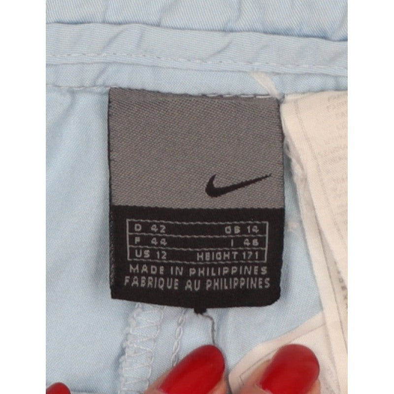 Nike Women Blue UK 14 Capri Activewear Running Trousers Drawstring