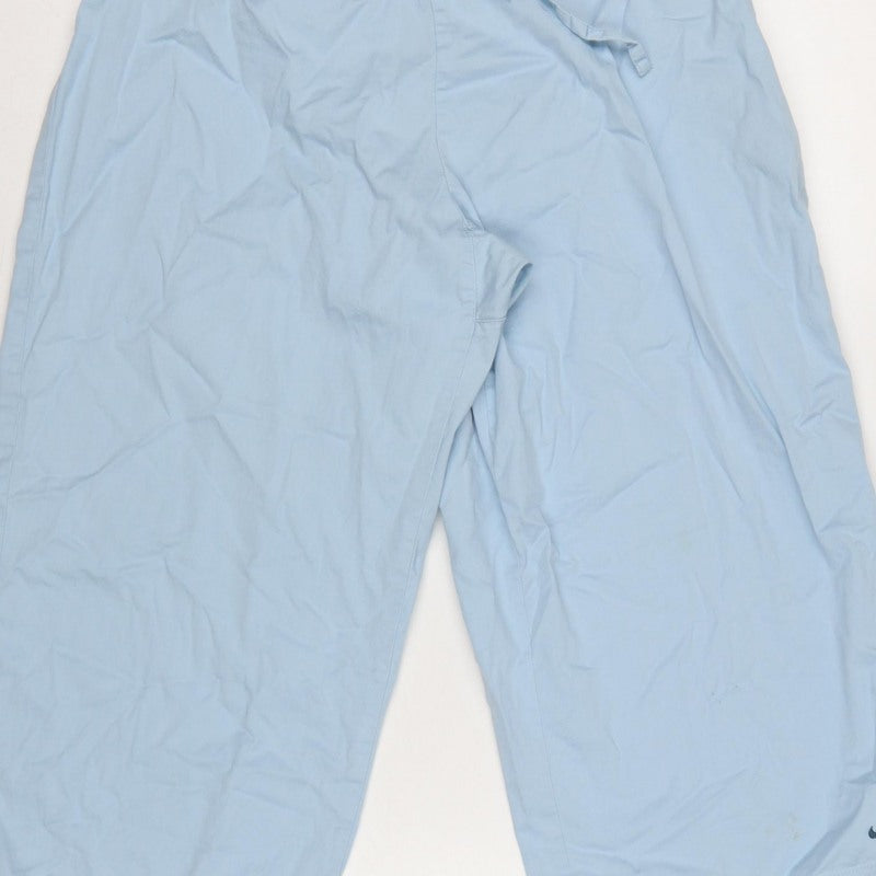 Nike Women Blue UK 14 Capri Activewear Running Trousers Drawstring