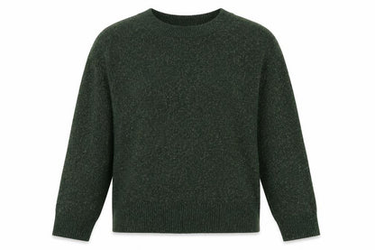 H&M Women Green Gold Glitter Knit Crew Neck Pullover Jumper XS