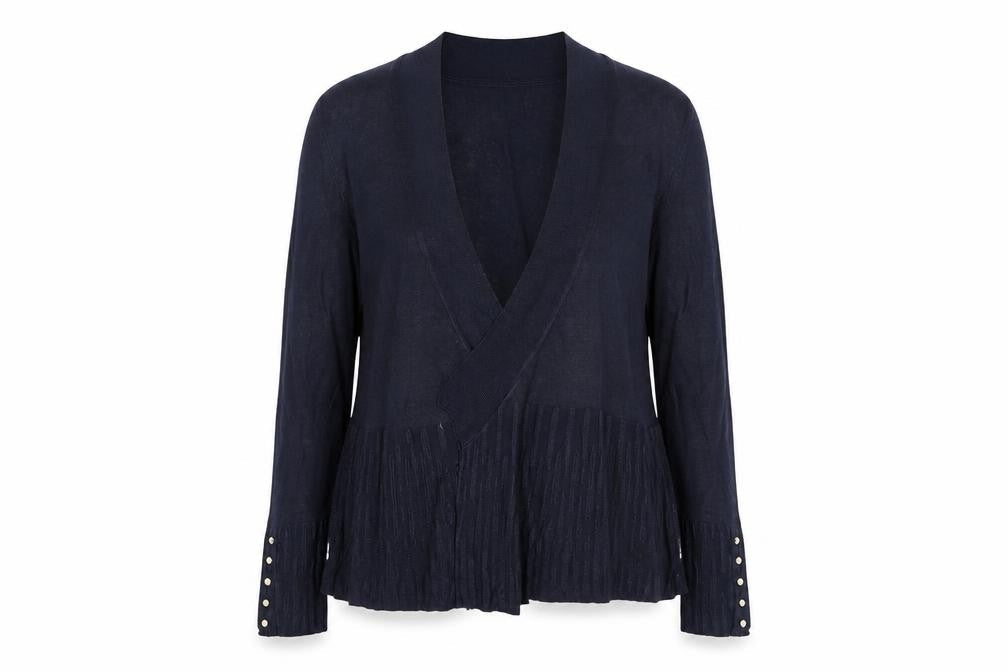 Marks & Spencer Per Una Women’s Navy Blue UK 18 Open Wrap Knit Cardigan