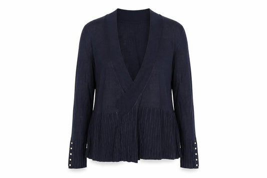 Marks and Spencer Per Una Women’s Navy Blue UK 18 Open Wrap Knit Cardigan