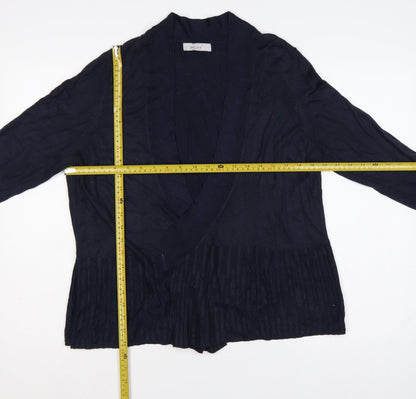 Marks and Spencer Per Una Women’s Navy Blue UK 18 Open Wrap Knit Cardigan