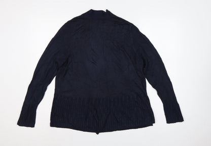 Marks and Spencer Per Una Women’s Navy Blue UK 18 Open Wrap Knit Cardigan