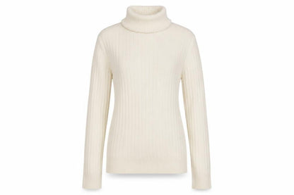New Look Women’s Ivory Ribbed Roll Neck Jumper UK 8 Pullover
