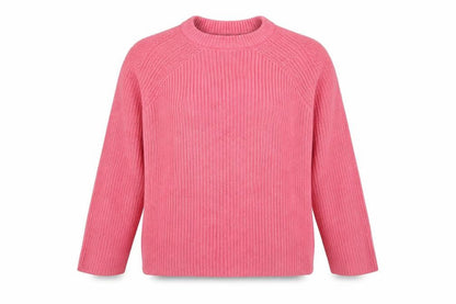Marks & Spencer Women Pink L Chunky Knit Raglan Pullover Jumper