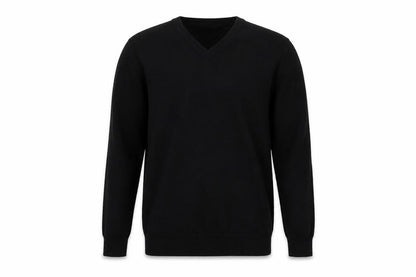 Marks & Spencer Teens Black XS V-Neck Cotton Pullover Jumper
