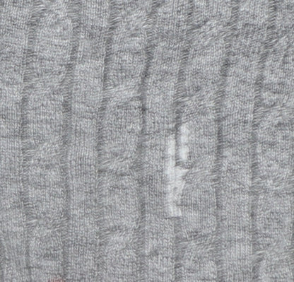 Feraud Men’s Grey Size S Ribbed Roll Neck Viscose Knit Pullover Jumper