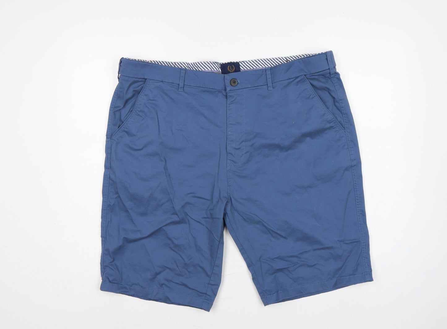 Lincoln Men’s Blue Chino Shorts Waist 40in Cotton Stretch Pockets