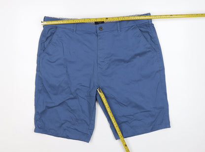 Lincoln Men’s Blue Chino Shorts Waist 40in Cotton Stretch Pockets