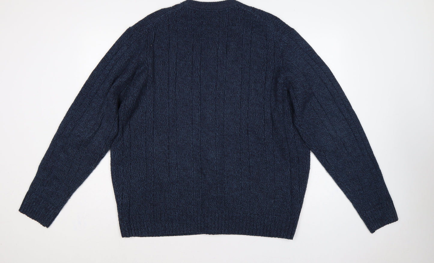 P.G. Field Men’s Blue 2XL Button V-Neck Knit Cardigan Pockets