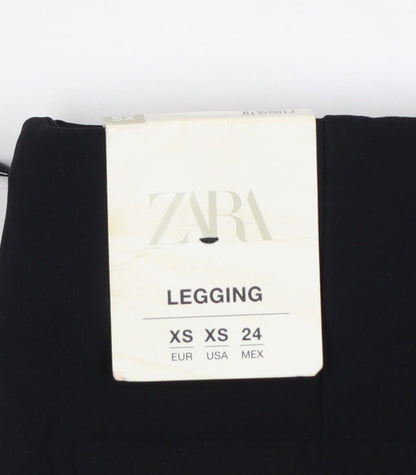 Zara Women’s Black XS High Rise Stretch Leggings NWT