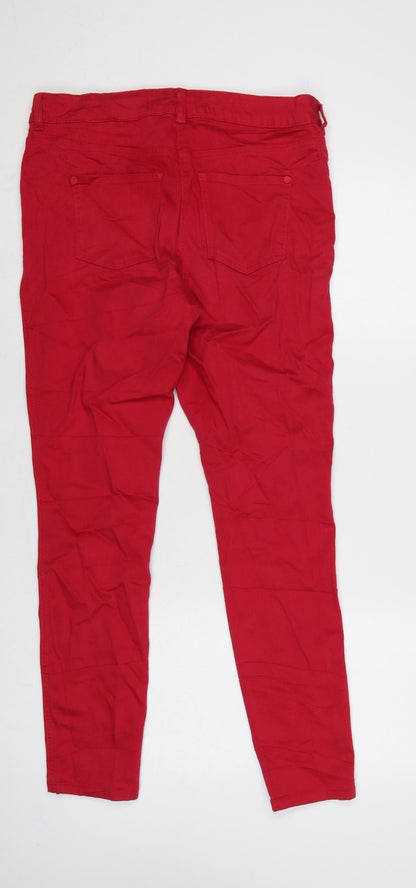 Next Women Red UK 14R Jegging Stretch Mid Rise 5-Pocket Jeans
