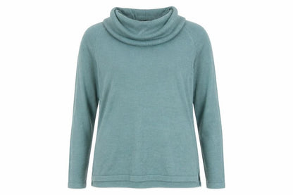 Marks & Spencer Women Green UK 14 Cowl Neck Raglan Knit Jumper