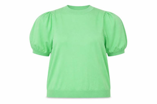 Next Women Green XL Puff Sleeve Round Neck Knit Jumper